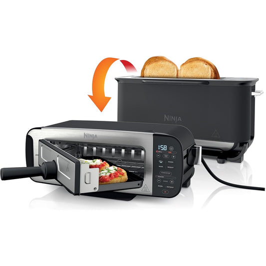 Ninja ST200UK Foodi 3-in-1 Toaster, Grill & Panini Press, Black